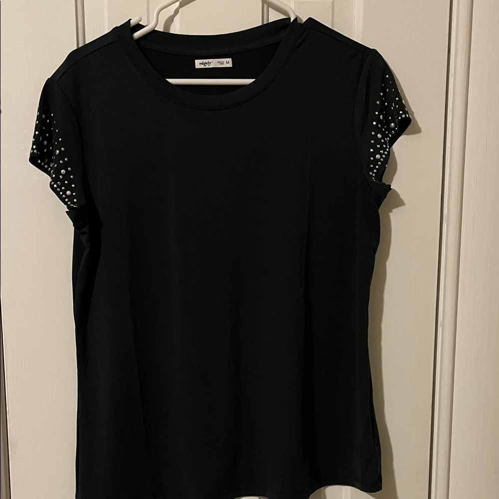 Maurice’s green Tee with Studded Sleeves
